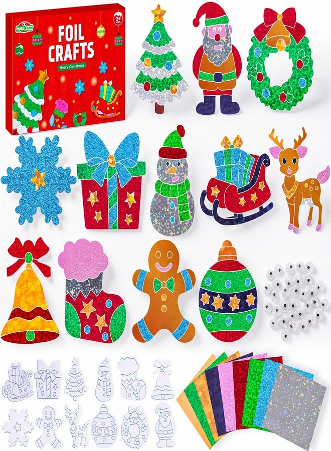 ماكس فن، أشغال يدوية من رقائق معدنية للأطفال، أنشطة إبداعية، ملصقات إسفنجية، مجموعات أدوات حرفية لحفلات الأطفال وهدايا عيد الميلاد - Image 1